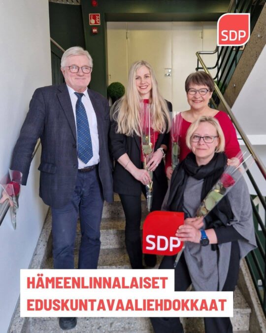 SDP:n Hämeenlinnan ehdokkaita 